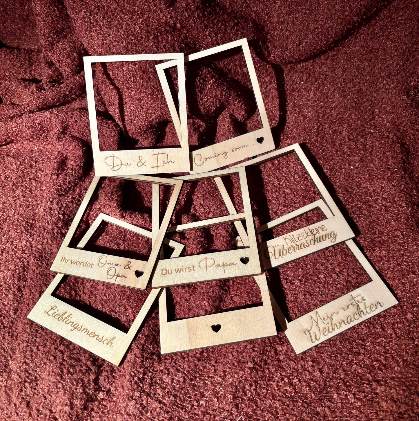Holz-Fotorahmen – mit individueller Gravur